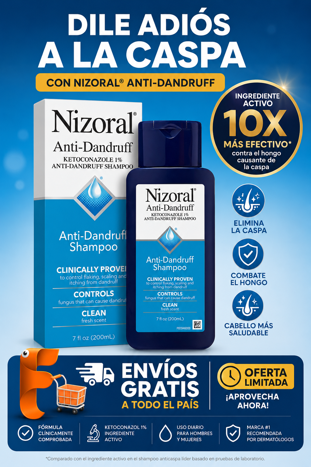 Control Caspa Nizoral Fresh SHAMPOO