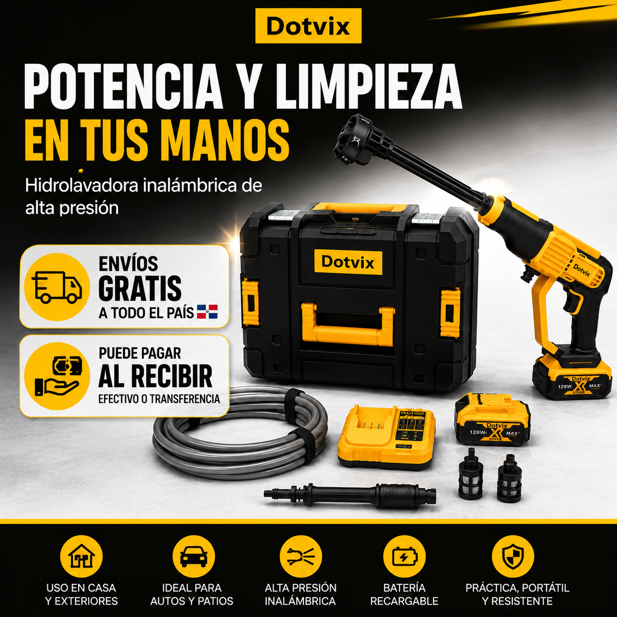 Hidrolavadora Limpia Fácil Inalámbrica 128VF Pro
