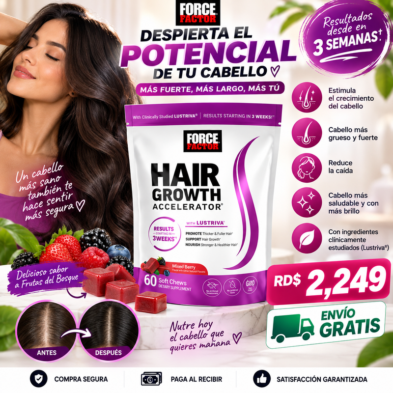 Gomitas Para el Crecimiento del Cabello 60 UNDS