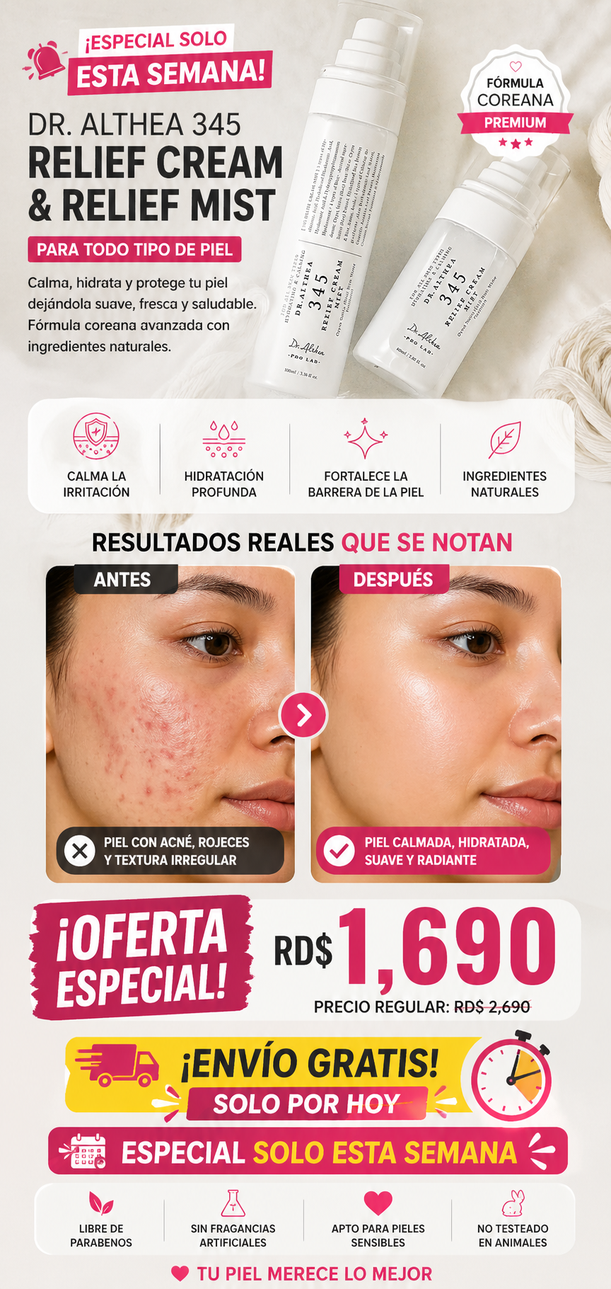 Spray 345 Hidratante Arroz Para Piel