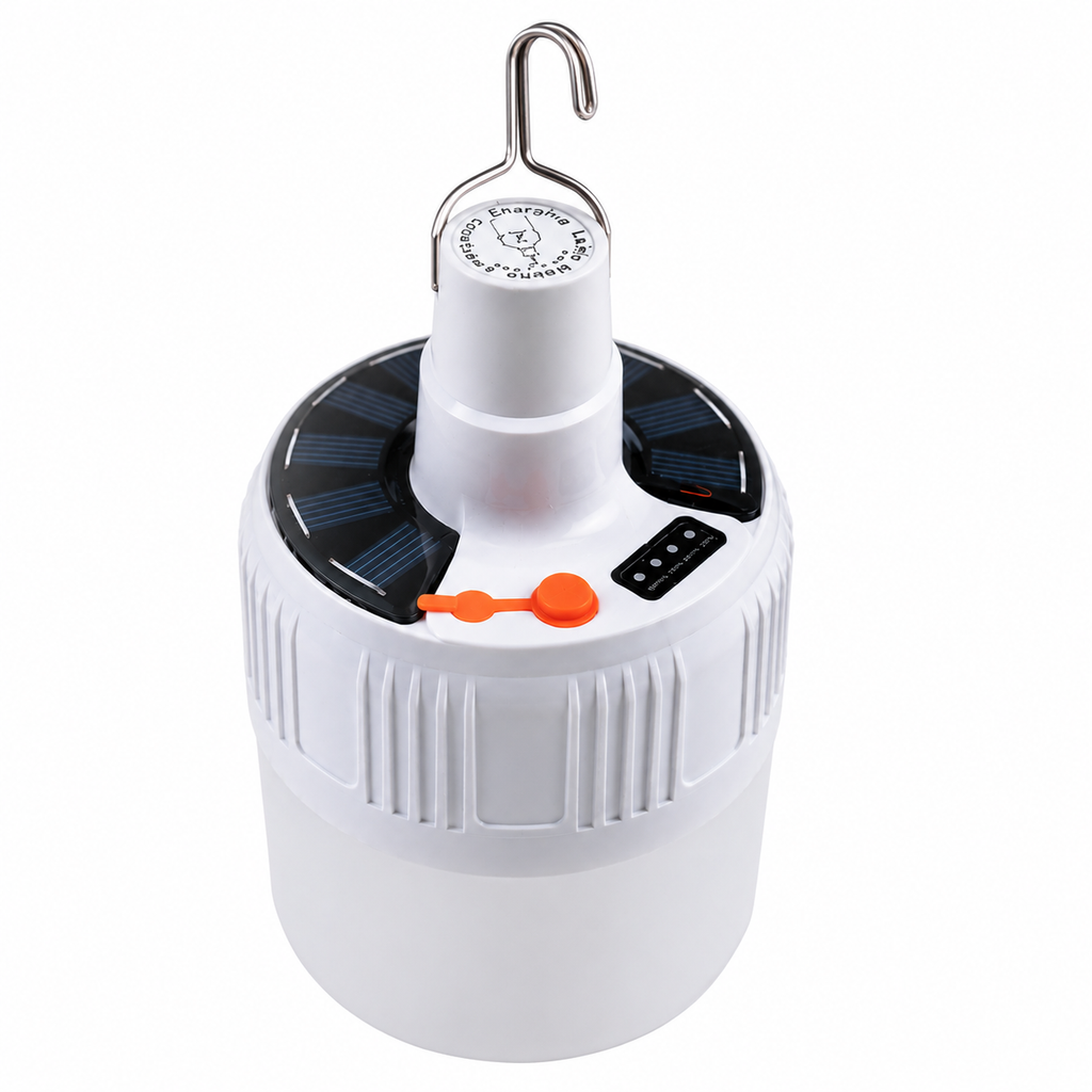 Bombillo con Panel Solar + CABLE USB