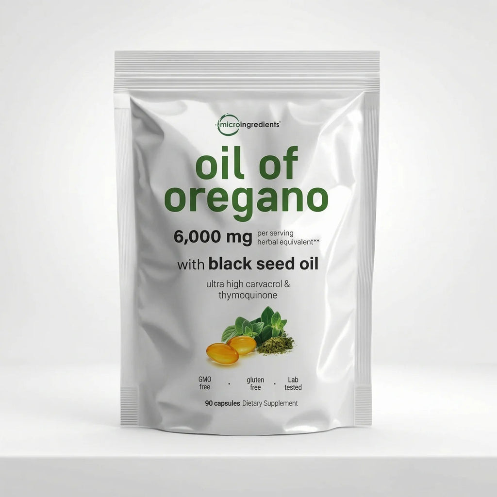 Orégano + Semilla Negra Forte Defensa Antioxidante para el cuerpo 180 CÁPSULAS