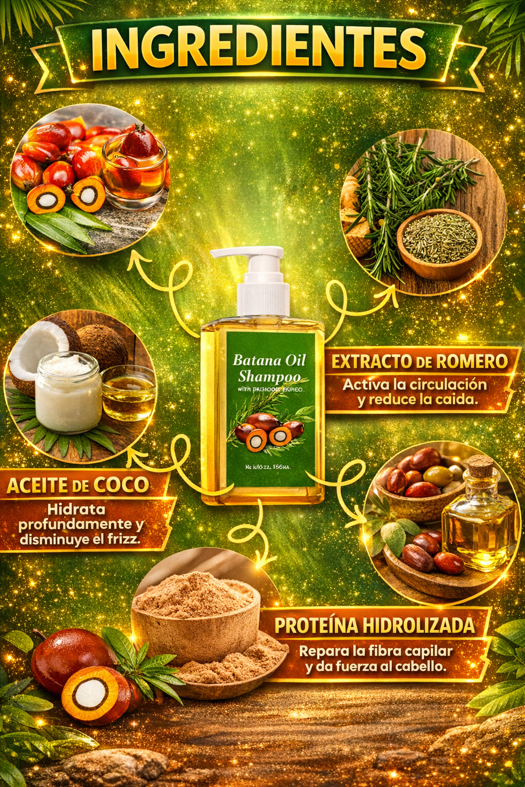 Shampoo Batana Oil Crecimiento Fuerte