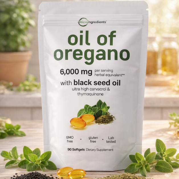 Orégano + Semilla Negra Forte Defensa Antioxidante para el cuerpo 180 CÁPSULAS